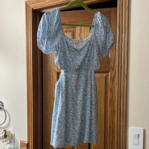 Altar'd State Light Blue Floral Mini Dress